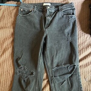 Abercrombie & Fitch Distressed Black Jeans